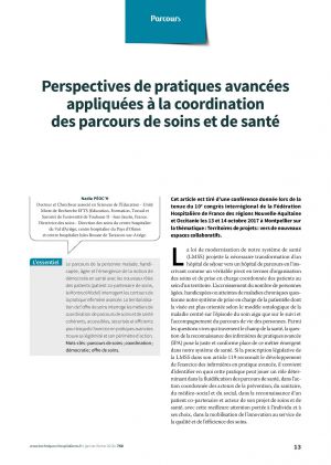 Perspectives de pratiques avancées appliquées à la coordination des parcours de soins et de santé