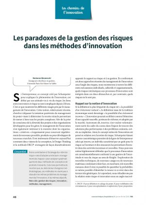 Les paradoxes de la gestion des risques dans les méthodes d’innovation