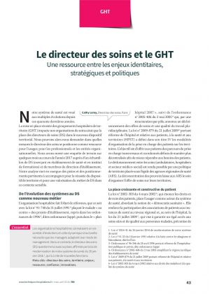 Le directeur des soins et le GHT