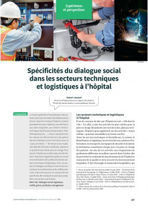 Spécificités du dialogue social dans les secteurs techniques et logistiques à l’hôpital