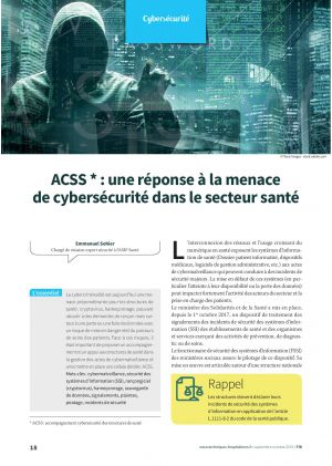 ACSS * : une réponse à la menace de cybersécurité dans le secteur santé